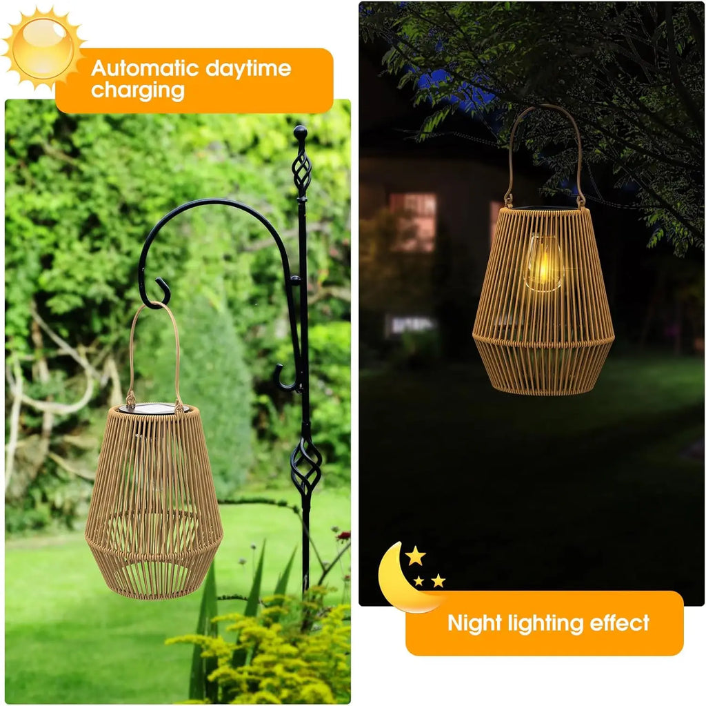 1PCS/2PCS solar lights,outdoor hand woven solar tungsten filament lanterns,suitable for garden,courtyard,villa landscape lamps