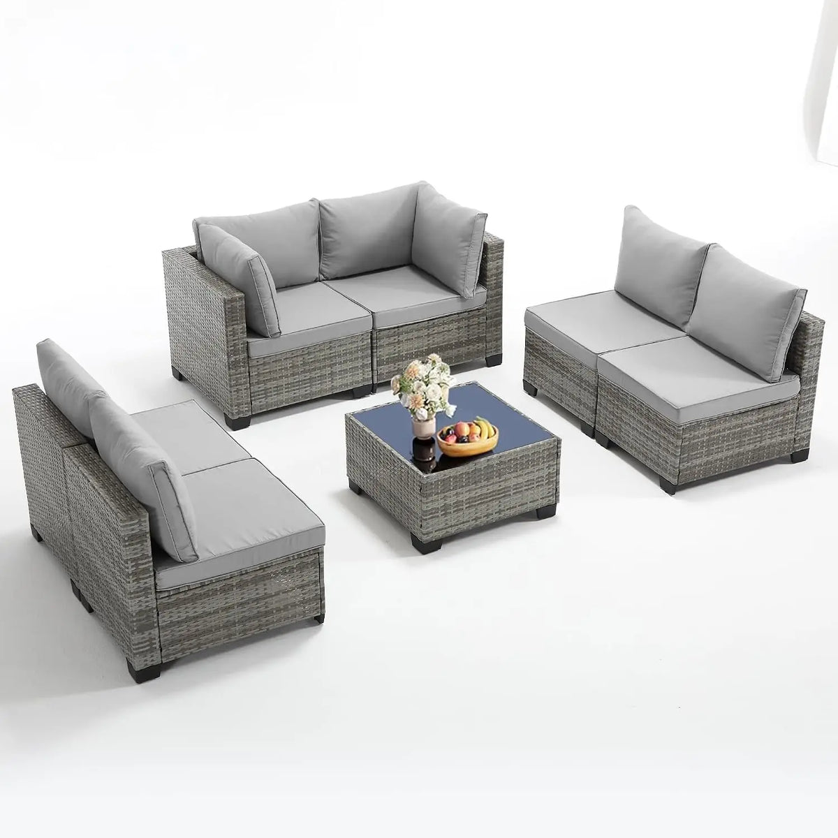 7-Piece Outdoor Wicker Patio Set