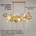 Postmodern Luxury K9 Crystal Chandelier, LED Lighting Cognac Glass Hanging Lights