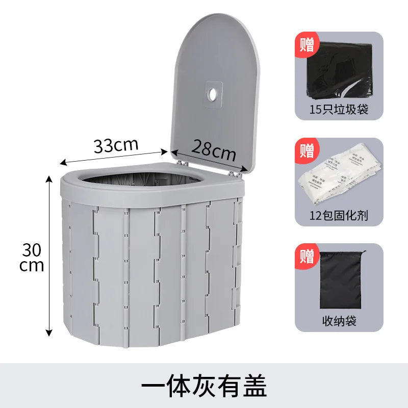 Car Portable Folding Toilet Travel Accessories Emergency Portable Toilet Outdoor Car Portable Toilet