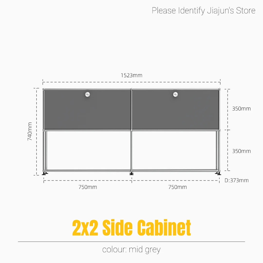Hot-Seller | Minimalist Steel Storage Side Cabinet, Slim Profile Flip Door Unit