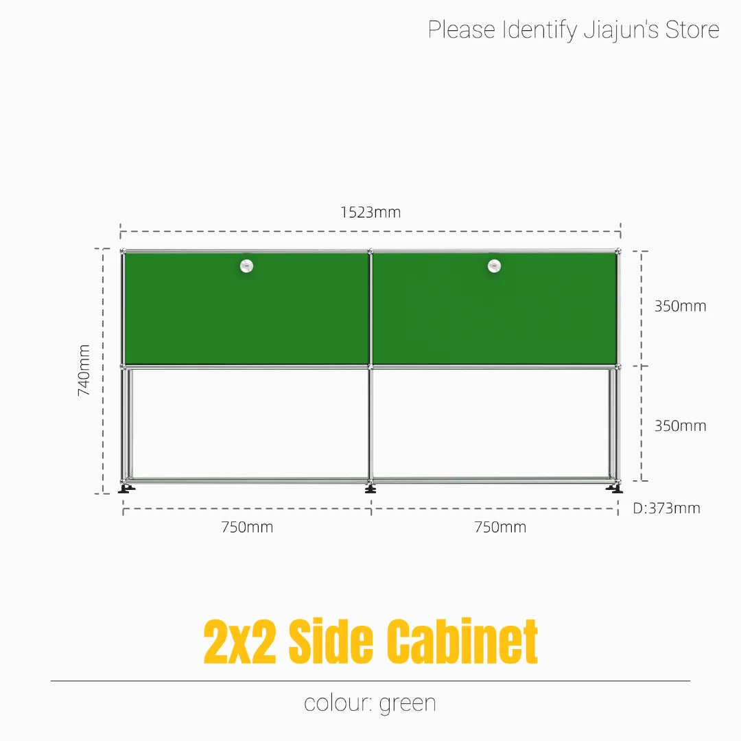 Hot-Seller | Minimalist Steel Storage Side Cabinet, Slim Profile Flip Door Unit