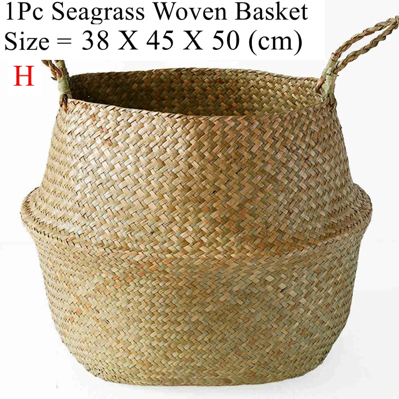 LuanQI Wicker Basket, Rattan Seagrass Storage Basket