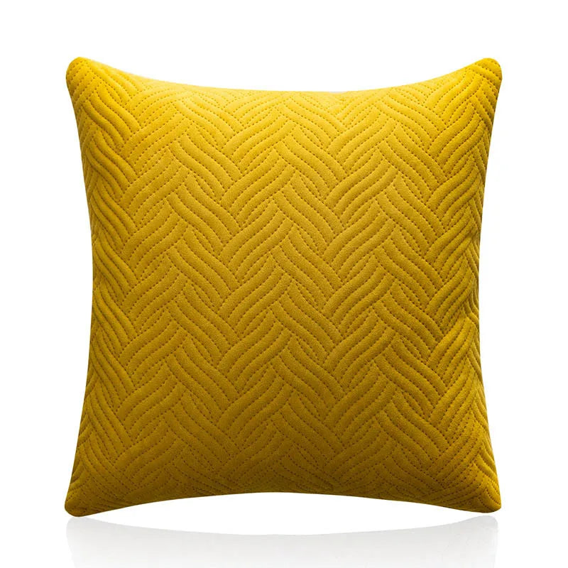 Quilted Velvet Pillowcase Throw Pillow Covers 45x45cm