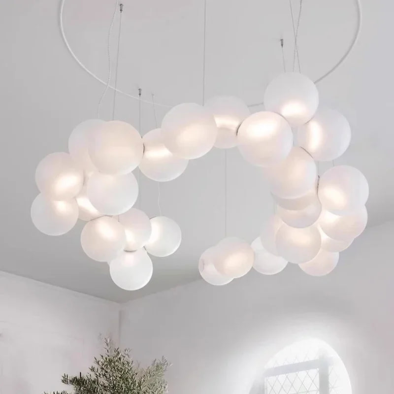 Acrylic Ball Pendant Nordic Dimmable Chandelier