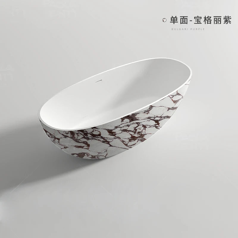 Any Size Custom Premium Marble Freestanding Bathtub One Piece Double Soaking Tub Luxury Home Hotel Villa Guesthouse Bathroom Tub