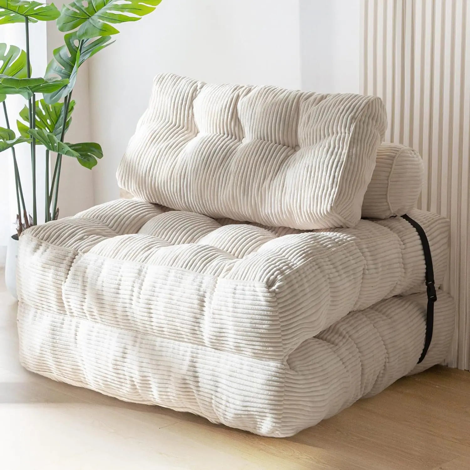 Folding Sofa Bed, Convertible Sleeper Chair with Pillow Foldable Mattress,