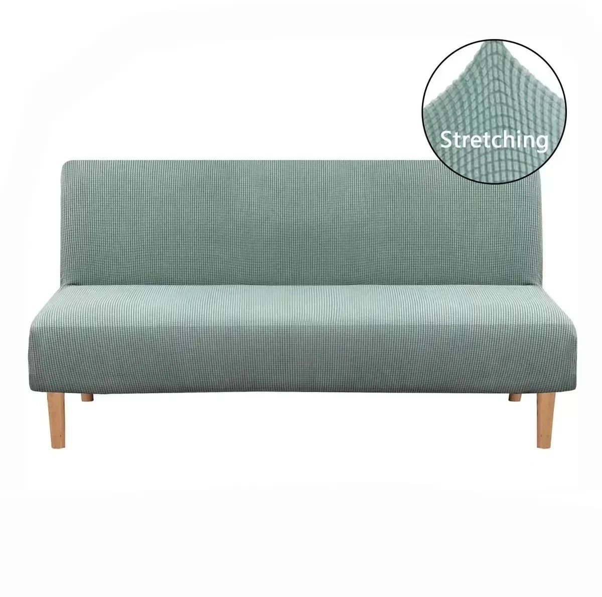 Water-repellent Armless Sofa Bed Sofa Bed with Breathable Cover