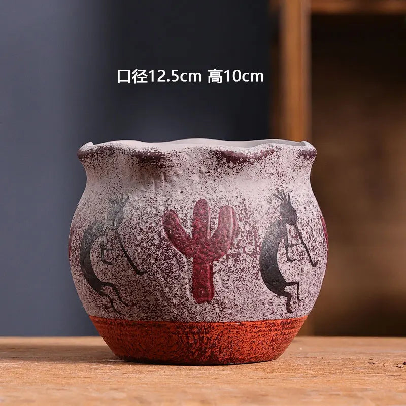 Mediterranean Succulent Flower Pot Large Diameter