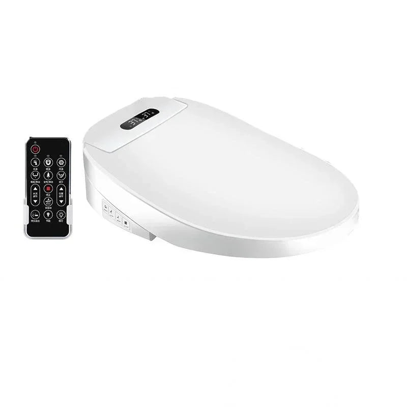 Toilet Bowl Toilet Cover with Remote Control, Dryer Water Wind Temperature Universal Lid