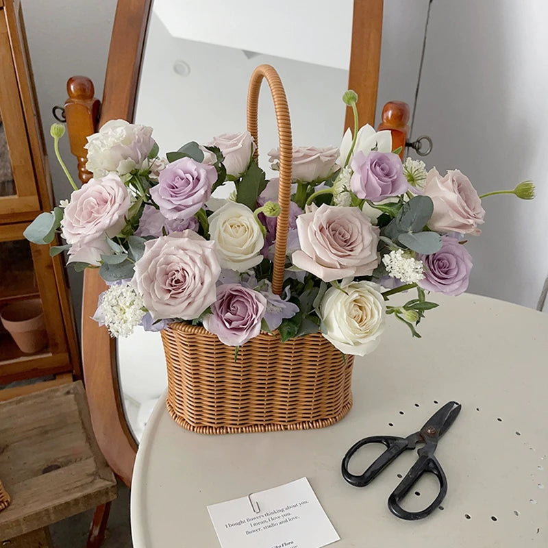 Hand Woven Creative Flower Baskets