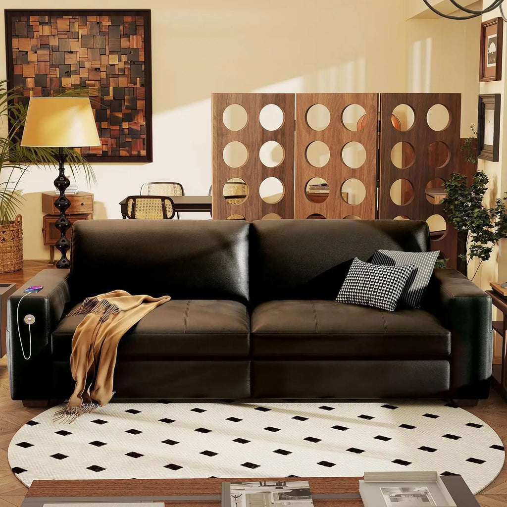 89" Sofa for Living Room, Modern Comfy Sofa with Medium Firm Seat Cushion, Removable Cover, Wide Armrest,