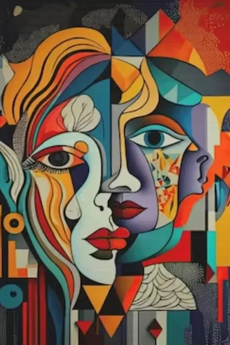Abstract Wall Art, Cubist HD Canvas Poster Prints