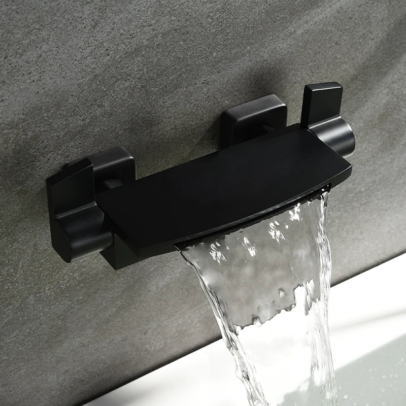 Waterfall Tub Faucet, Dual Handles