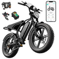 TST Electric Bike for Adults 1500W Peak 20" Fat Tire All-Terrain E-Bike 60 Miles Electric Dirt Bike - 48V 15 AH Battery,