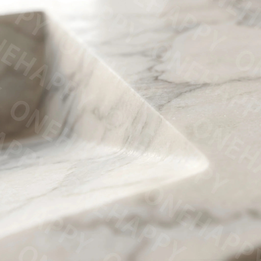 Any Size Custom Marble Seamless Stone Vanity Set, Customizable