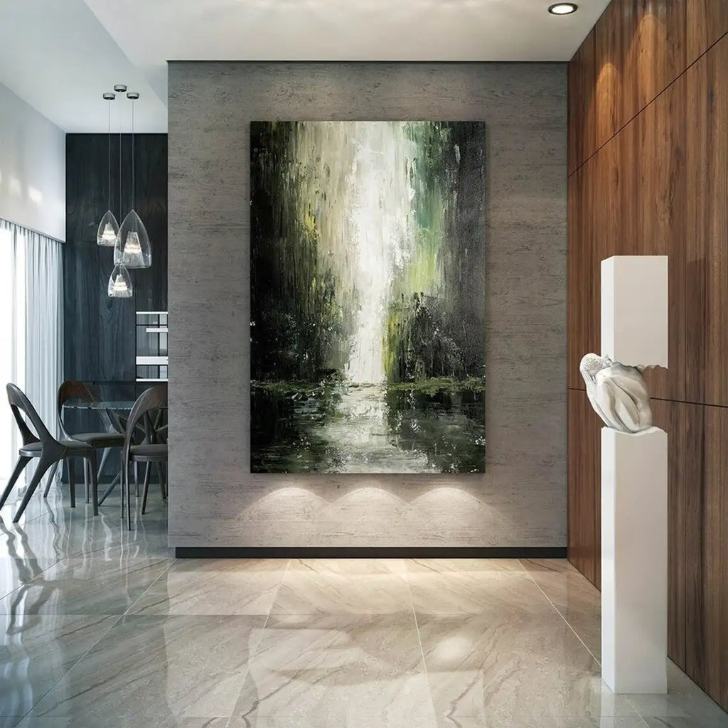 Abstract Waterfall Landscape Oil Painting Hand Painted Canvas Painting On canvas