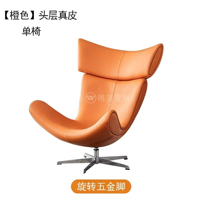 Comfortable Ergonomic Modern Leather Nordic Sofa Chairs