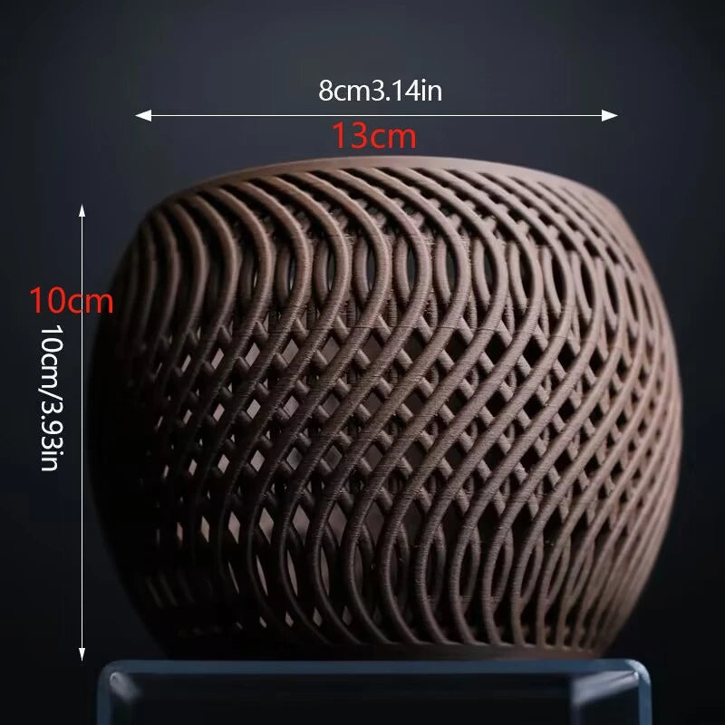 3D Printed Orchid Flower Pot, Polygonal Succulent Flower Pot