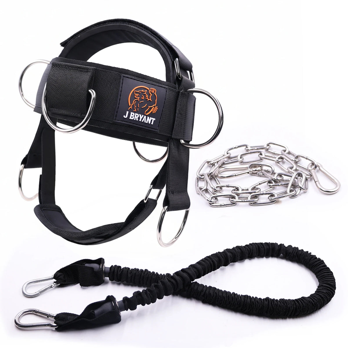 Adjustable Neck Harness for Resistance Bands & Weightlifting Multi-Directional Neck Training,