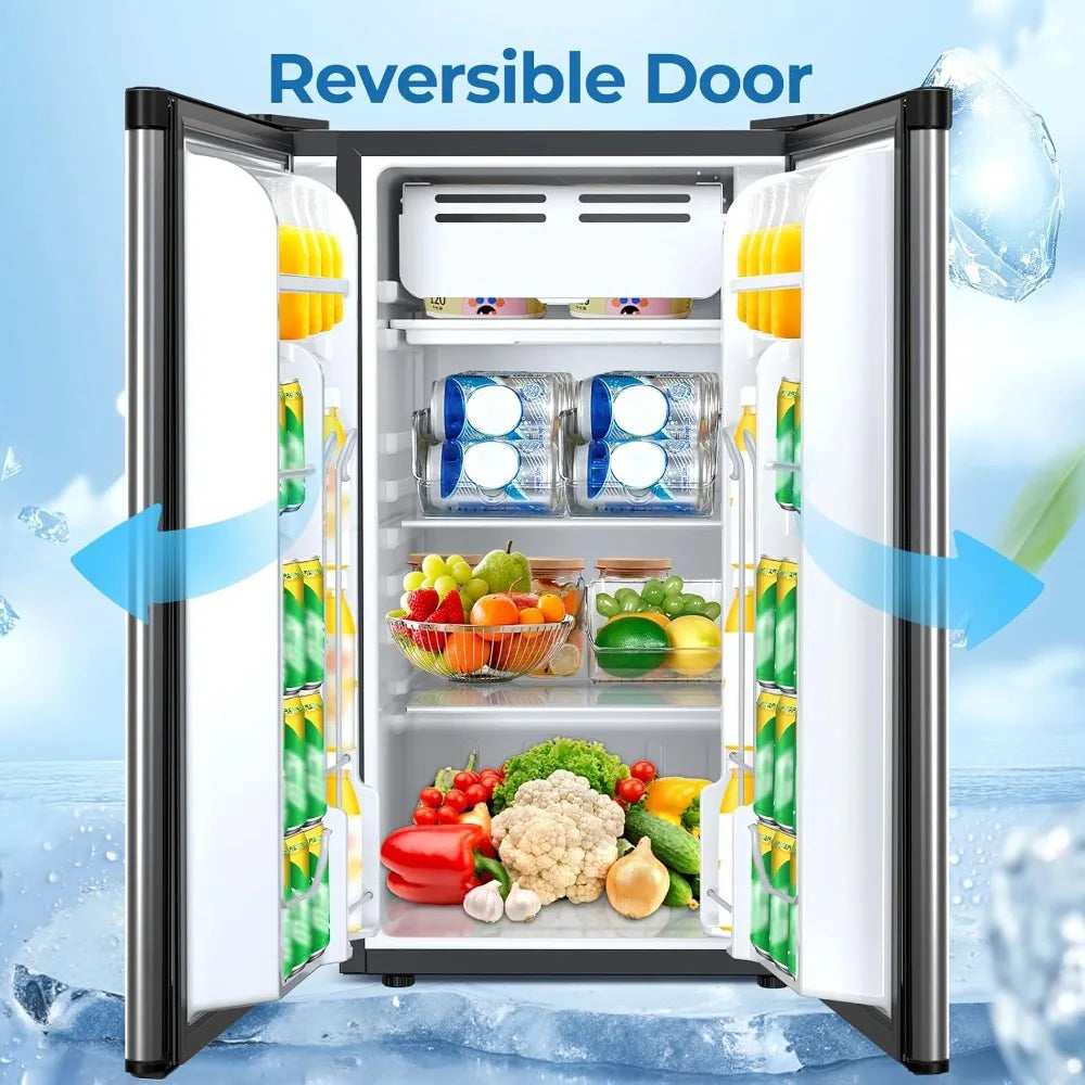 US Shipped  3.2 Cu.ft Mini Fridge with Freezer Compact Single Door