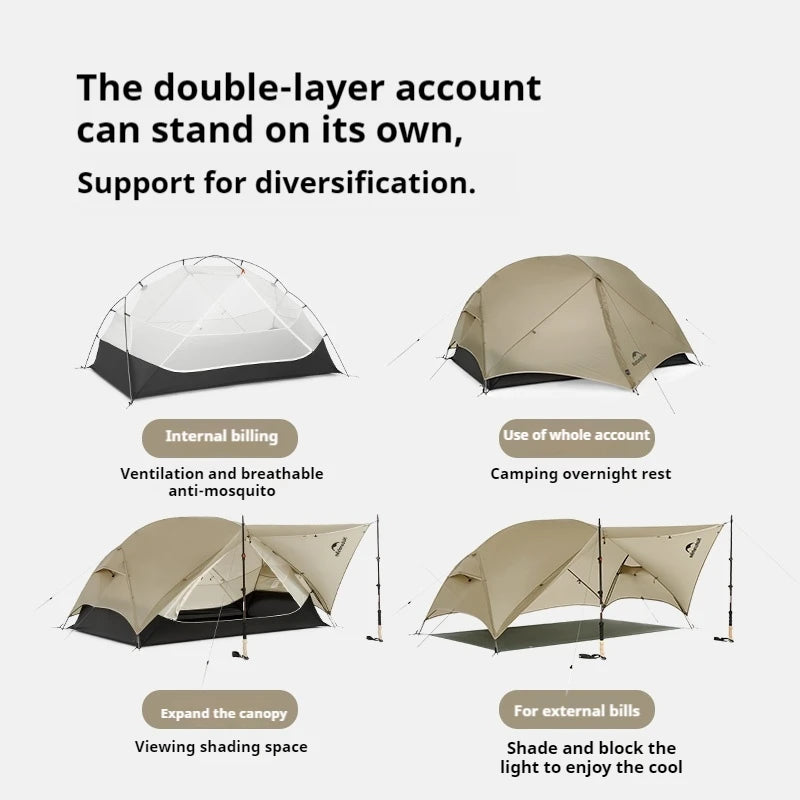 Naturehike Mongar 1 or 2 Person Nylon Ultralight  Hiking Tent