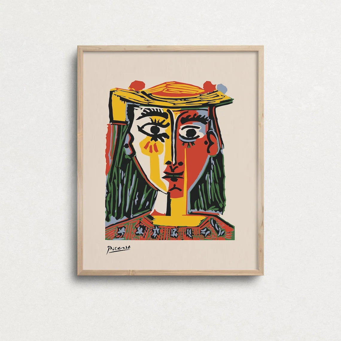 Picasso Exhibition Poster, Picasso The Kiss Art Print,