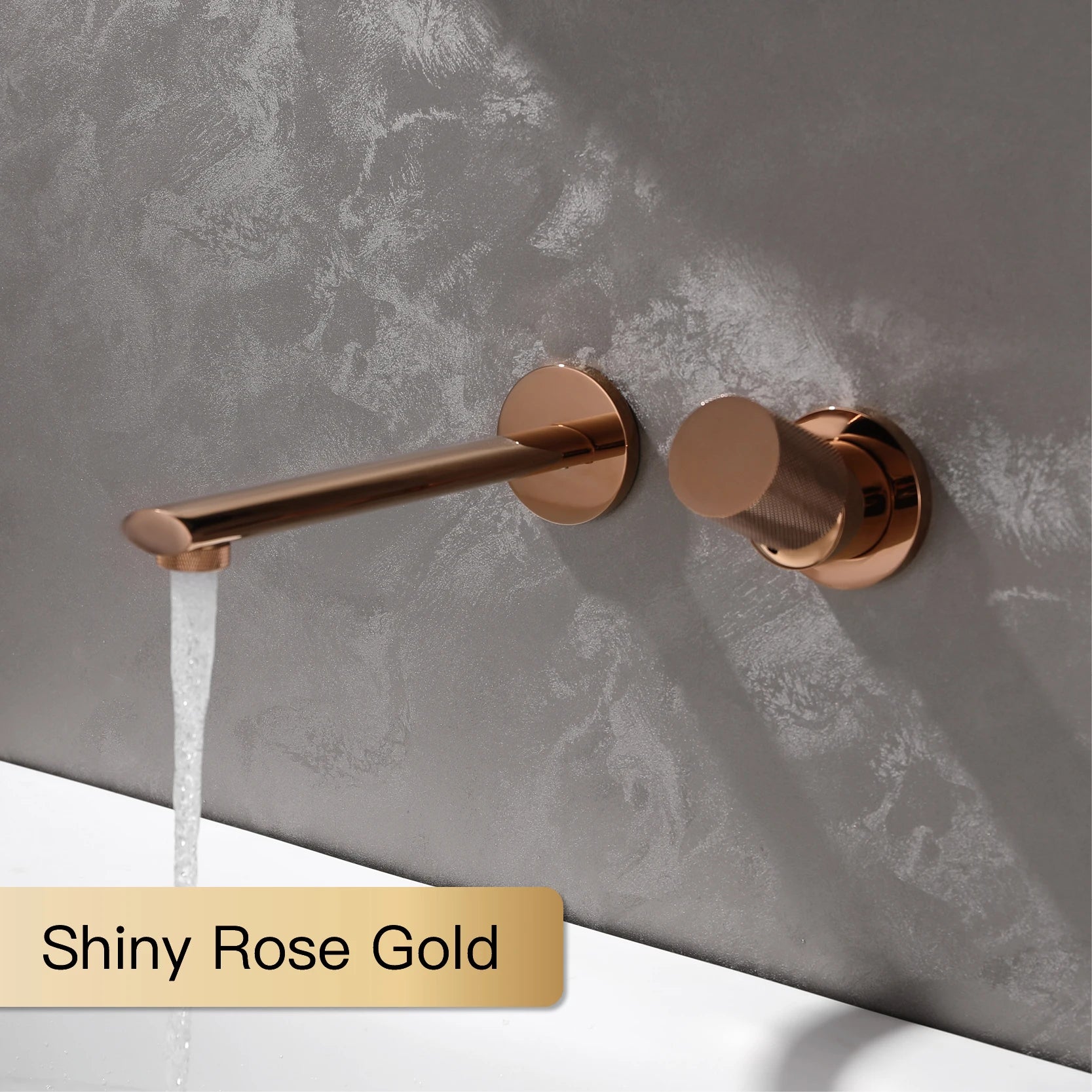 Luxury Brass Wall Mounted Bathroom Faucet with Single Handle and 2-Hole Modern Design, Six Finishes.