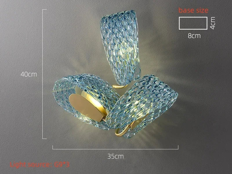 Designer luxury glass art LED chandelier