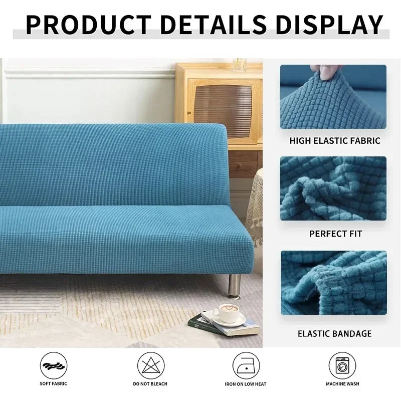 Water-repellent Armless Sofa Bed Sofa Bed with Breathable Cover