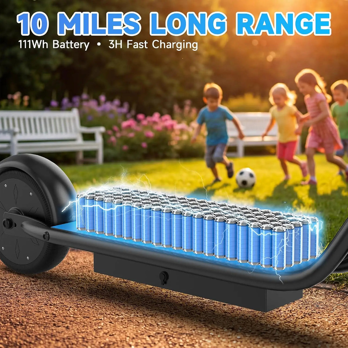 USA Stock Electric Scooter for Kids, 250W Motor, 9 MPH Max Speed,