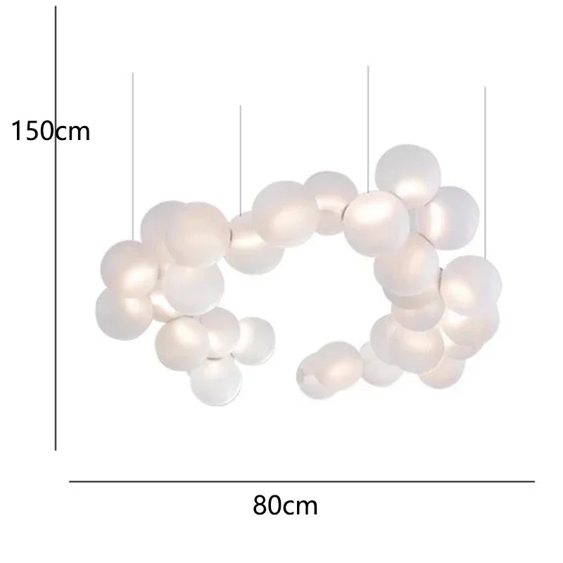 Acrylic Ball Pendant Nordic Dimmable Chandelier