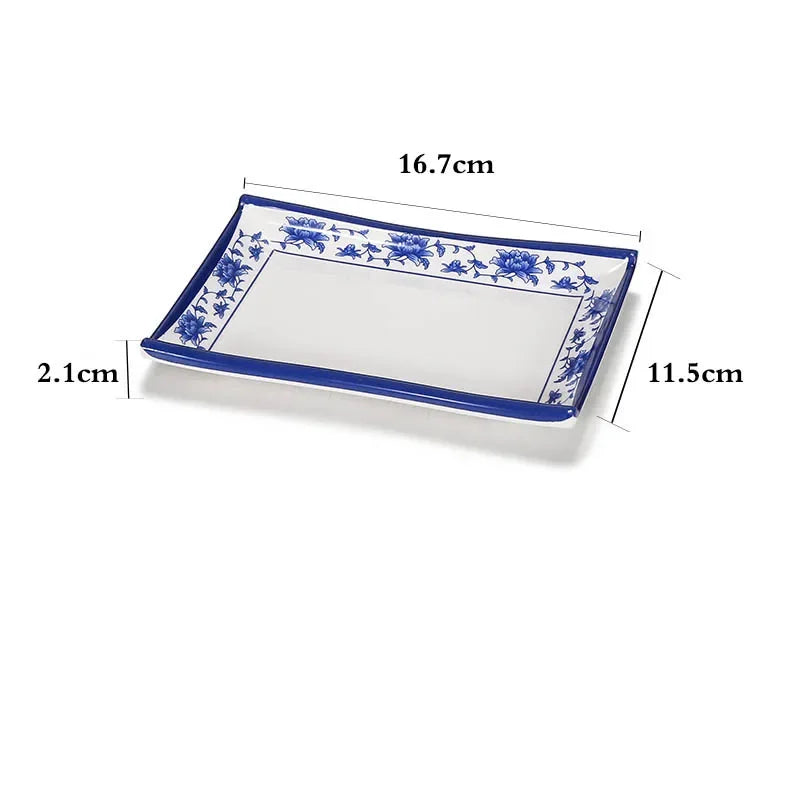 1pc Food Grade Plastic Dinner Plates Chinese Melamine Plastic Is Not Easy To Break Rectangular Plate Restaurant Kitchen Supplies
