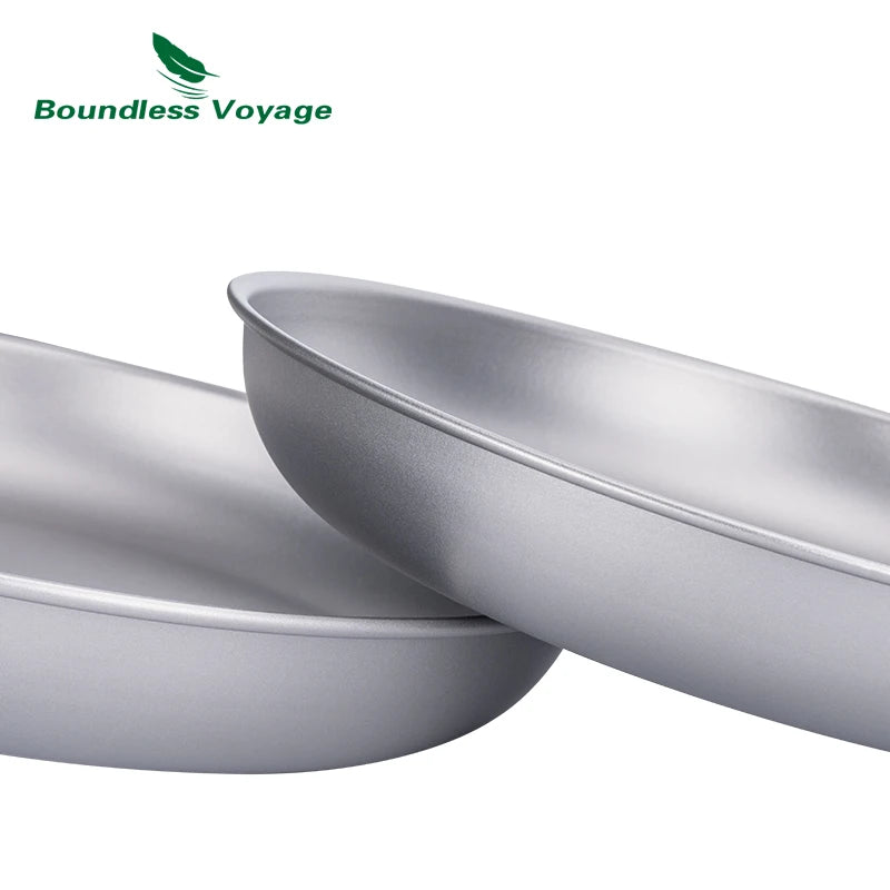 Boundless Voyage Titanium Outdoor Camping Food Serving Dinnerware