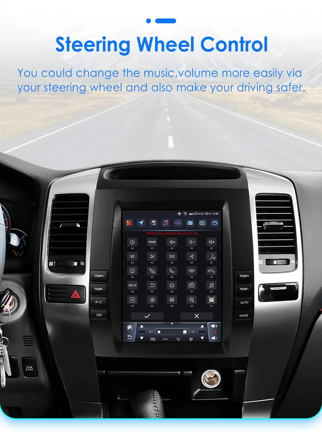 9.7"Carplay Android 13 Auto Car radio For Toyota Land Cruiser Prado 120 2002 - 2009 Lexus GX47 GPS Stereo 2din Multimedia player