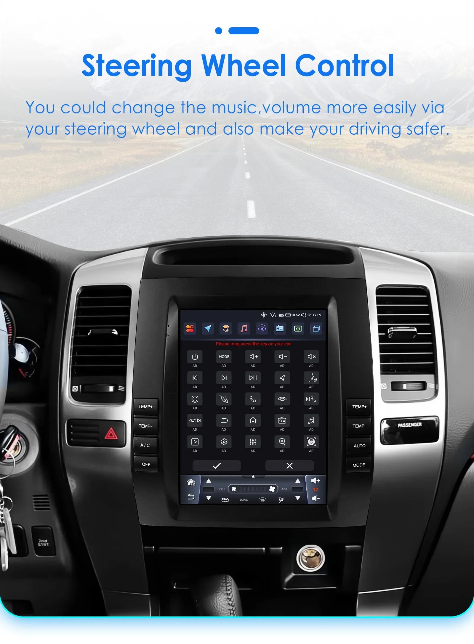 9.7"Carplay Android 13 Auto Car radio For Toyota Land Cruiser Prado 120 2002 - 2009 Lexus GX47 GPS Stereo 2din Multimedia player