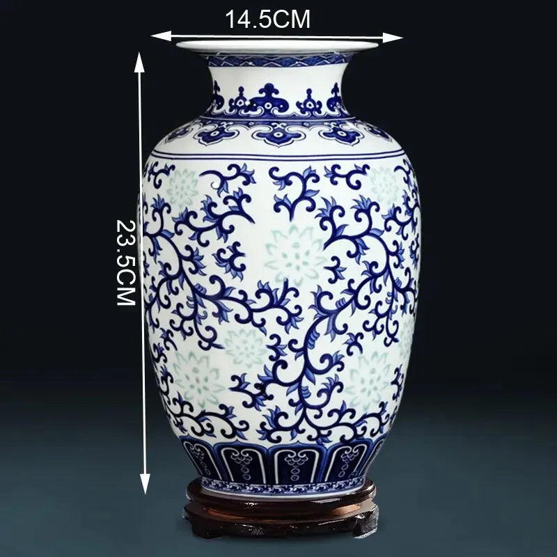 Bone China Flower Vase, Home Decor, Chinese Tradition Vases for Flowers, Ceramic Vase Decoration Home, Living Room