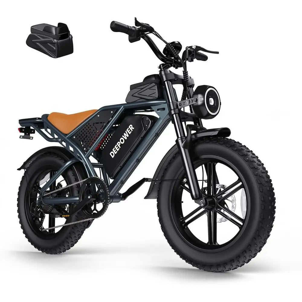 High-Performance 28MPH Electric Dirt Bike, 48V 20AH/35AH/60AH Battery, 70-160 Mile Range, Dual Suspension E-Bike