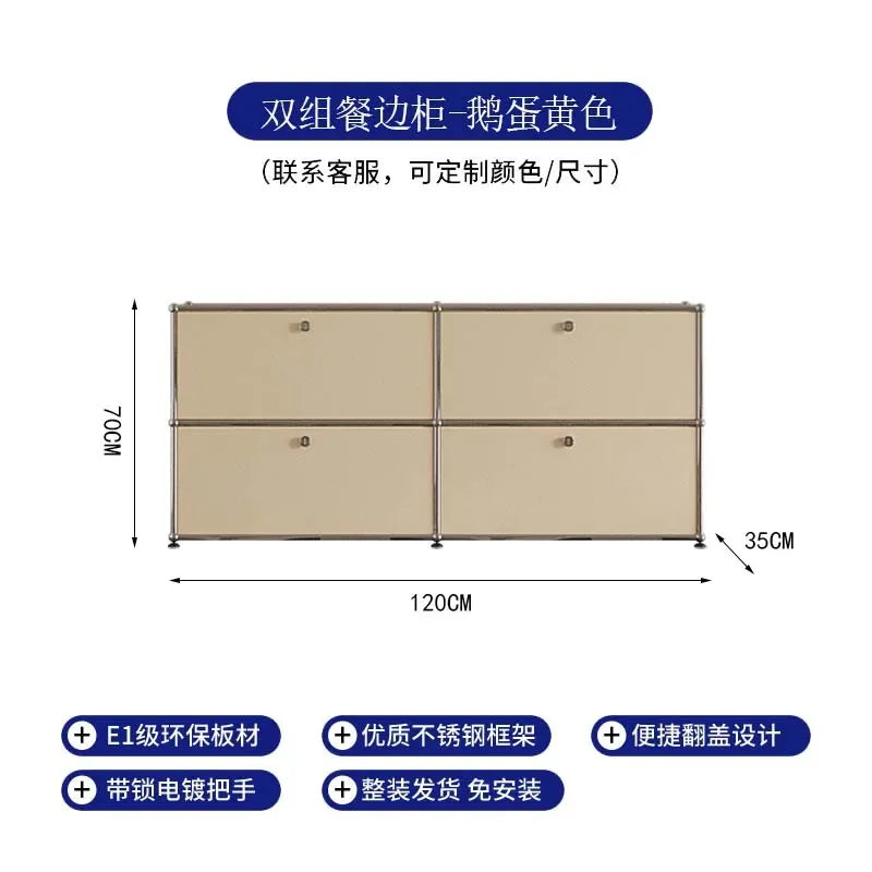 Customizable Modern Module Living Room Cabinet, Combination Sideboard Chest of Drawers