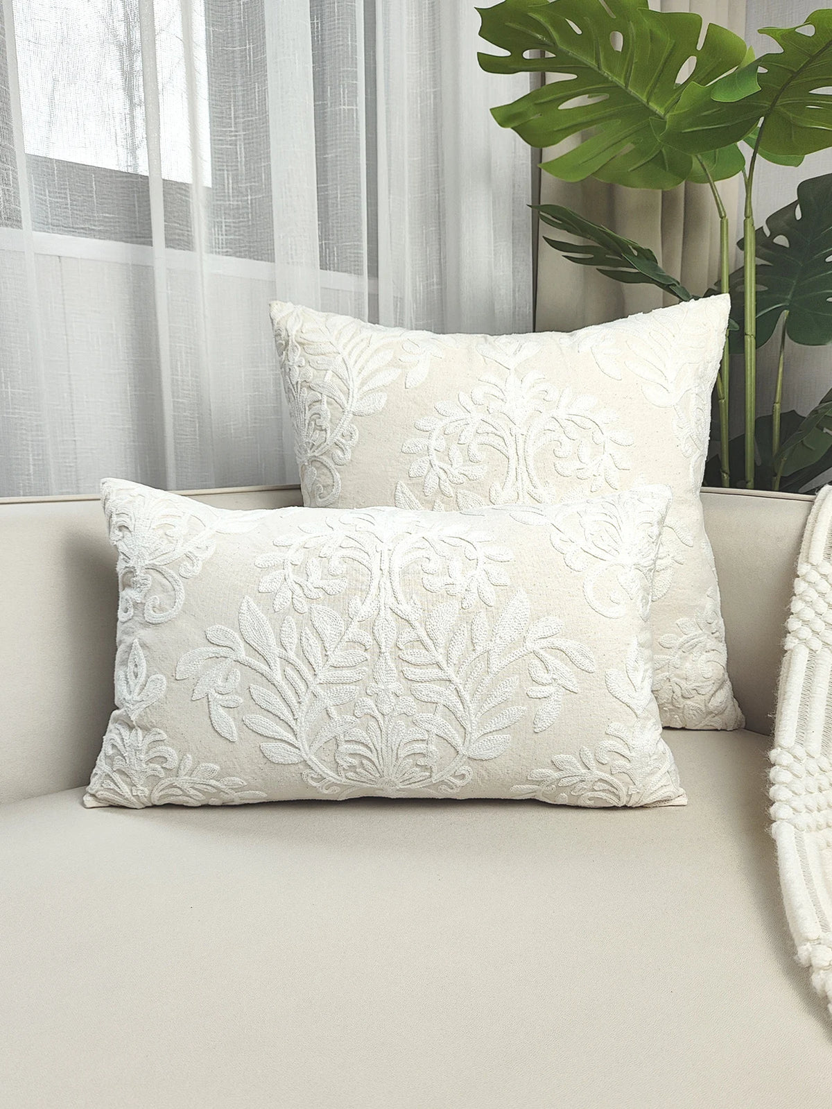 1PC Embroidered Pillowcase Sofa Cushion Cover