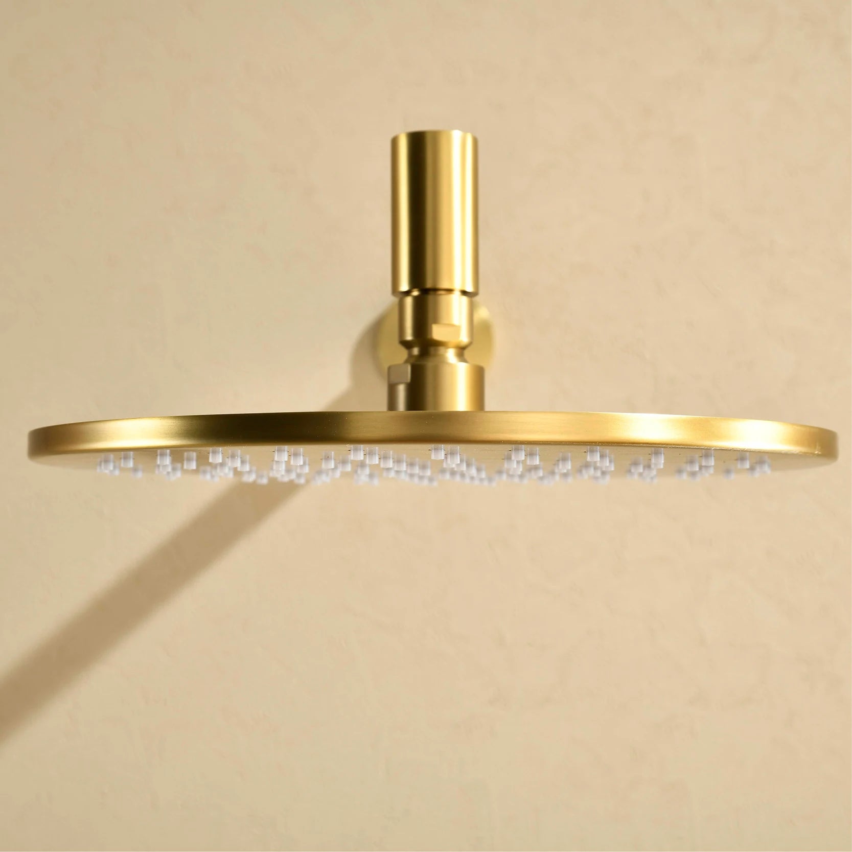 Minimalist Brown Brass Wall Mounted Rainfall Bathroom Shower System Double Handle Hot Cold Mixer Tap Adjustable Water Flo