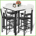 5-Piece Counter Height Dining Table Set with 4 Bar Stools,