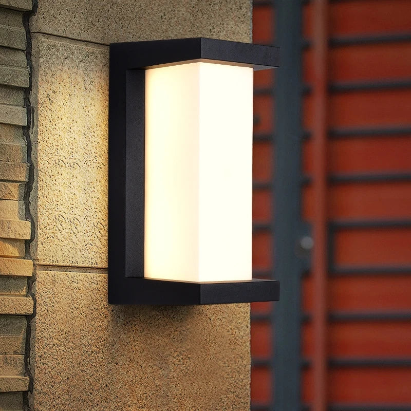Modern square wall light LED Flush mount Black Home Decor Wall Sconce IP65 Waterproof