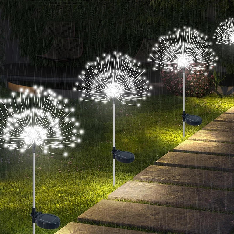 420LED Solar Power Firework Garden Lights Decor Pathway Outdoor Waterproof Patio Lawn Landscape Yard Solar Light