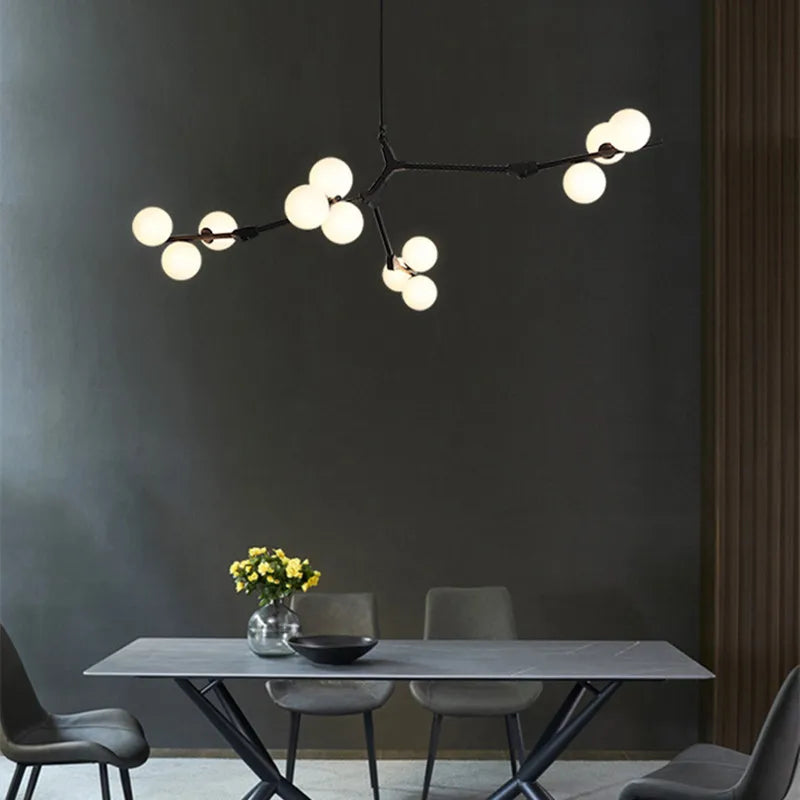 Nordic New Molecular Glass Ball Chandelier