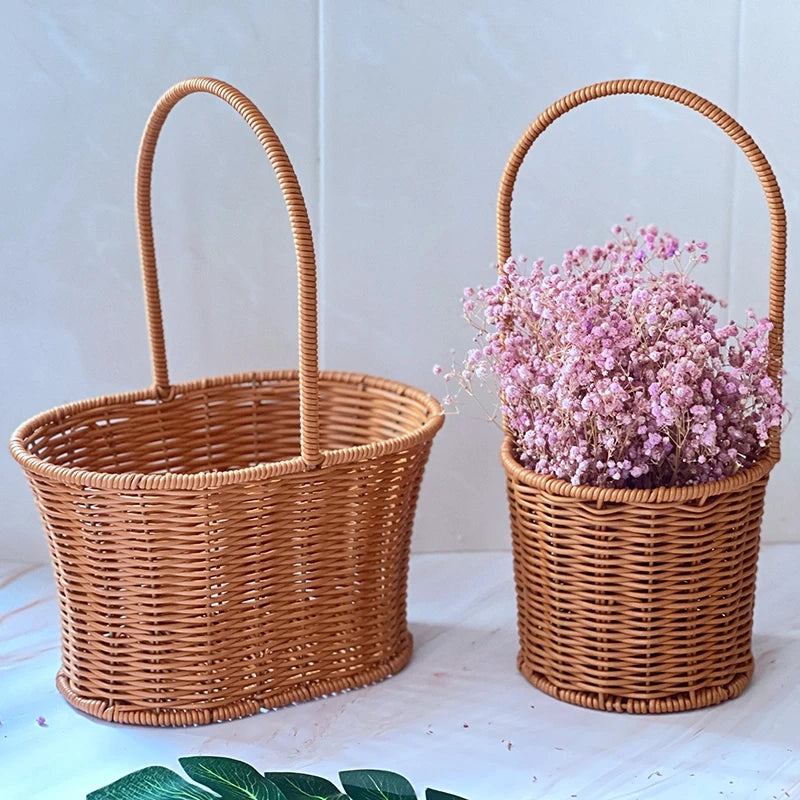 Hand Woven Creative Flower Baskets