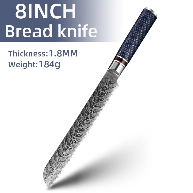 MYVIT Professional kitchen knives 67 Layers Damascus Steel Knife Set 4-8 inch knive Japanese Chef Knifes durable and sharp