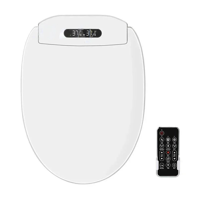 Toilet Bowl Toilet Cover with Remote Control, Dryer Water Wind Temperature Universal Lid