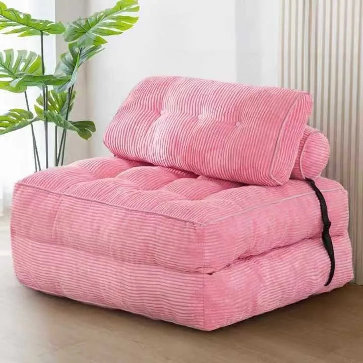 Folding Sofa Bed, Convertible Sleeper Chair with Pillow Foldable Mattress,