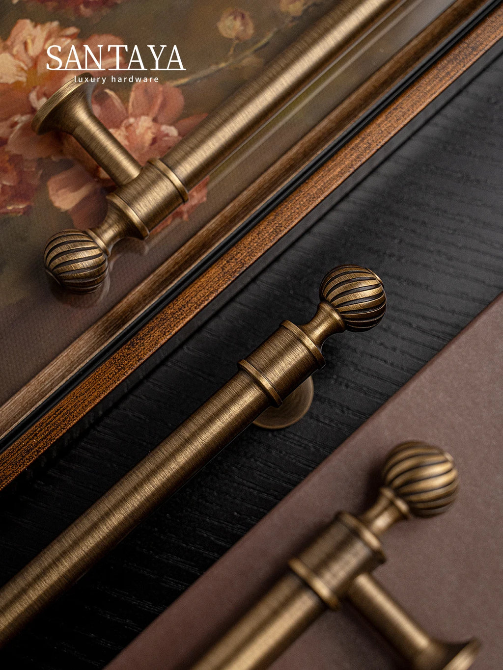 Santaya Brushed Antique Brass Handles